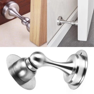 £5.59 • Buy Magnetic Door Stop Wall Floor Mounted Stainless Steel Stopper Holder No Punching