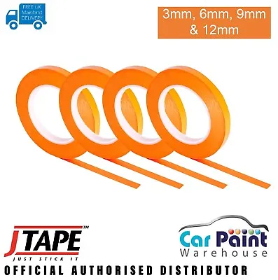 J Tape Roll Fine Line Orange Masking Tape MULTI DEAL - 3mm 6mm 9mm & 12mm • £20.95
