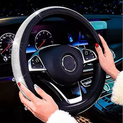 15 Inch Steering Wheel Cover Crystal Diamond Bling Rhinestones For Car SUV Truck • $11.65