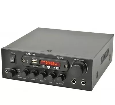 QTX KAD-2BT Digital Stereo Amplifier With Bluetooth 55w Tuner USB & SD  • £50