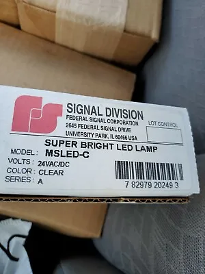 Federal Signal MSLED-C LED LAMP 24vac/DC Clear • $34.50