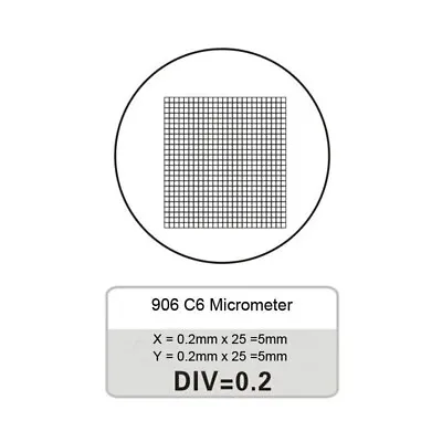 Grid Eyepiece Micrometer Microscope Micrometer Calibration Slide DIV 0.2mm • £9.60