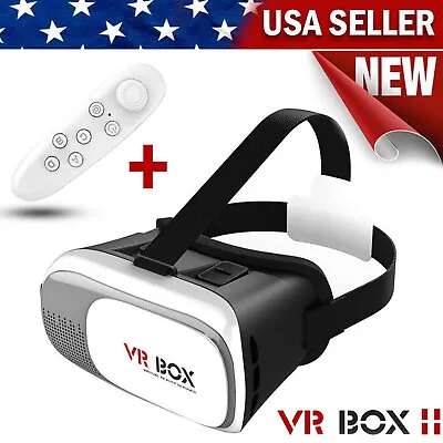 Virtual Reality VR Headset 3D Glasses With Remote For IPhone Android IOS Samsung • $12.99