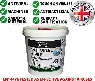 £9.99 • Buy Antibacterial Disinfectant Surface Cleaning Universal Wipes Tub Alcohol Free