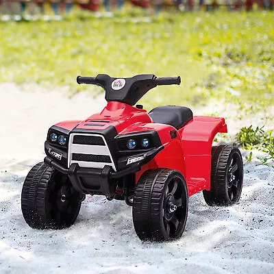 6 V Kids Ride On Cars Electric ATV For 18-36 Months Toddlers Black+Red • £52.99