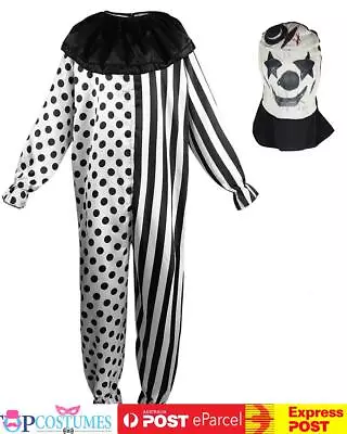 N1321 Art The Clown Cosplay Costume Clown Joker Jumpsuit Mask Halloween • $51.45