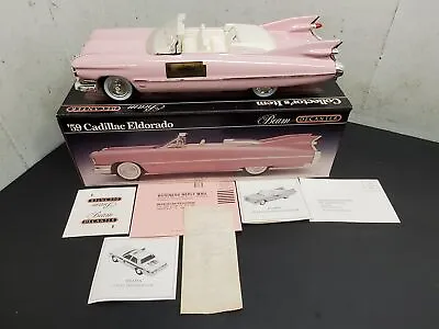Vtg Jim Beam Pink 1959 Cadillac Eldorado EMPTY Decanter Original Box Receipt • $220.78