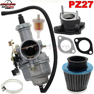 27mm PZ27 Carburetor For 125 150 200 250 250 300cc Motorcycle ATV Bike Go Karts • $29.90