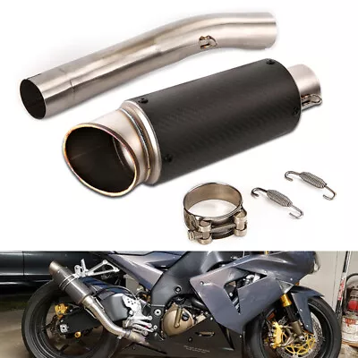 For Kawasaki ZX10R Ninja 2004 2005 Exhaust Pipe 51mm Muffler Silencers Carbon • $163.55