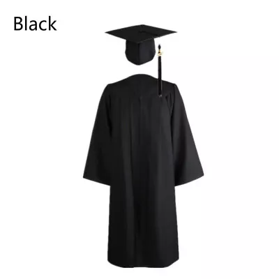 University Academic Graduation Gown Bachelors Dress Cap Hat Matte Tassel Set Kit • £29.01