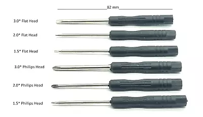 6 Precision Mini Screwdrivers 3x Phillips 3x Flat Head Pc Mobile Phone Laptop • £5.99