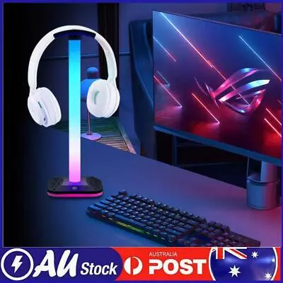 RGB Light Gaming Headset Support Anti Scratch Desktop Headphone Stand Detachable • $17.59