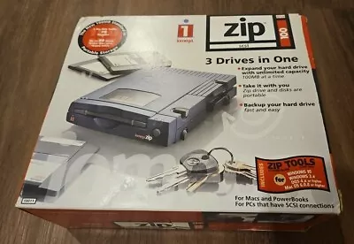 Iomega Zip 100 SCSI External Drive 100MB Portable Model 10011 NEW - Open Box • $149.99