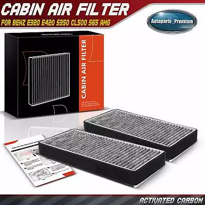 2x Activated Carbon Cabin Air Filter For Mercedes-Benz C215 W210 W211 S350 CL500 • $20.99