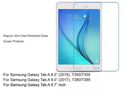 Regular Ultra Clear/Tempered Glass Screen Protector For Galaxy Tab A 8  9.7   • $5.65
