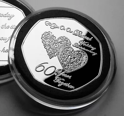 £6.99 • Buy On Our 60th WEDDING ANNIVERSARY Commemorative In Capsule. Gift/Present. Diamond