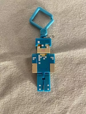 Minecraft Mojang Backpack Hanger Keychain Diamond Steve 4” Preowned Nice Cond. • $8