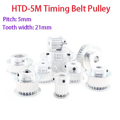 HTD-5M 10T-72T Timing Belt Pulleys Pitch 5mm With Step Width 21mm Drive Pulley • $3.65