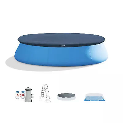 Intex 15' X 48  Inflatable Easy Set Above Ground Swimming Pool W/ Ladder & Pump • $254.99
