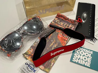 2007 Oakley Supreme Frogskins White City Black Iridium Box Logo Sunglasses New • $1349.99