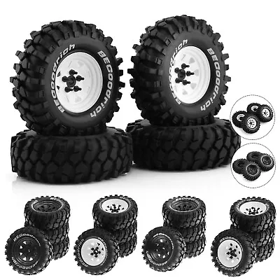 1.9  Beadlock Wheel Rim Tires For 1/10 Axial Wraith SCX10 Capra Traxxas TRX4 D90 • £33.99