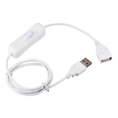 $26.77 • Buy USB Cable With ON/Off Switch, USB Male To Female Extension Cord 1M White 2Pcs