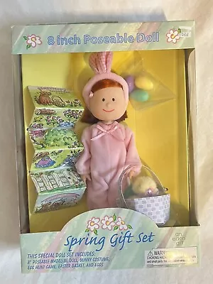 Vintage 1999 Eden Madeline 8  Poseable Doll Spring Gift Set Easter Bunny Costume • $49.99