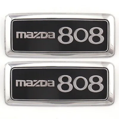 MAZDA 808 2x Metal Badges Chrome New For RX3 RX-3 Rotary Rotor 12A 13B • $92.95