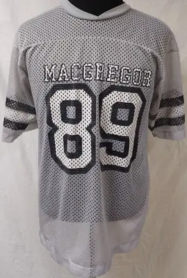 Vintage  MACGREGOR #89 Large Grey Practice Perforated Football NFL Jersey • $21.25