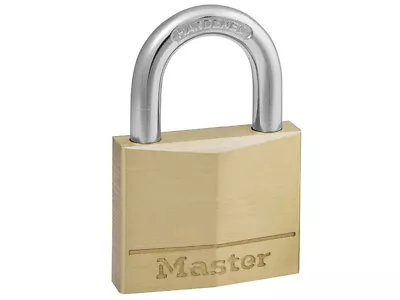  Master Lock Solid Brass 40mm Padlock 4-Pin MLK140 • £11.08