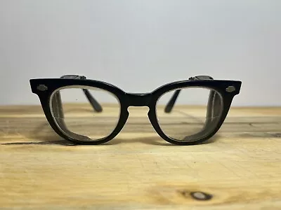 Vintage TITMUS Z87 Safety Black Eyeglasses W/Mesh Side Guards 48-22 • $35