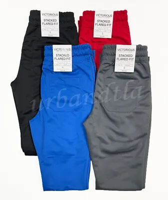 Men's Essential Solid Stacked Flared Track Pants S-3XL • $26.95