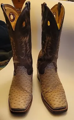 Vintage Liberty Ostrich Skin Boots Sz 10 Handmade Mexico • $200