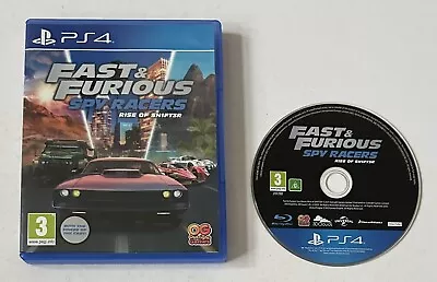 Fast & And Furious: Spy Racers Rise Of SH1FT3R Sony PlayStation 4 PS4 Boxed PAL • £13.99