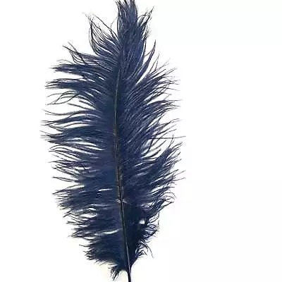 Ostrich Feather Drab 37-42cm - Navy Blue • $4.20