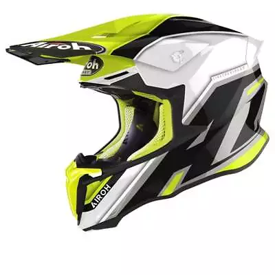 Airoh Twist 2.0 Shaken Yellow Helmet Offroad Helmet - New! Fast Shipping! • $115.57