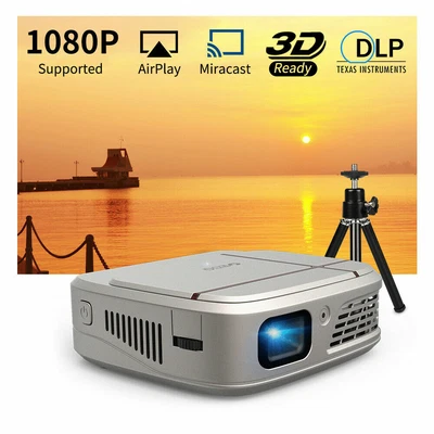 £242.99 • Buy 3300lms 1080p DLP Projector WiFi Home Cinema 3D Projector Travel Size Movie USB