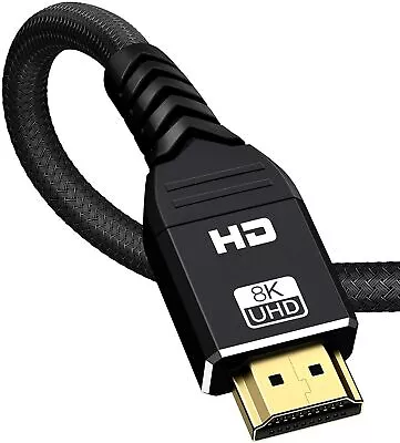 High Speed HDMI 2.1 Cable Cord 8K 60Hz 48Gbps For Apple TV PS5 PS4 PS3 Xbox Sony • $10.98