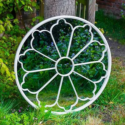 Woodside Upton Large Decorative Round Outdoor Garden Mirror Diameter: 80cm • £79.99