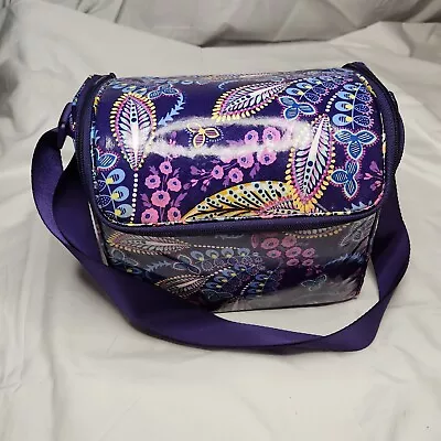 Vera Bradley Stay Cooler Insulated Lunch Box W/ Adjustable Strap Floral Purple • $14.99
