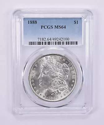 MS64 GRADED - 1888 Morgan Silver Dollar- PCGS *221 • $33.88