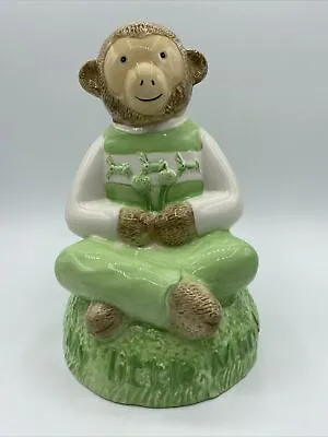 Little Man Monkey Green Piggy Bank Mac Coin Bank By Kelly B Rightsell • $22.96