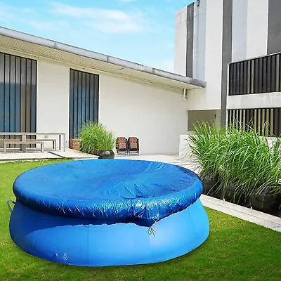 6-15ft Round Swimming Pool Cover For Outdoor Garden Frame Family Paddling Pools • £9.66