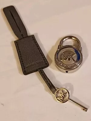 Michael Kors Silver Tone Padlock And Key And  Leather Strap/Loop (#126) • $24.99