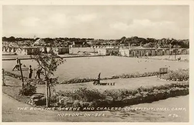 Printed Postcard Of Bowling Green Constitutional Camp Hopton-on-sea Suffolk • £6.50