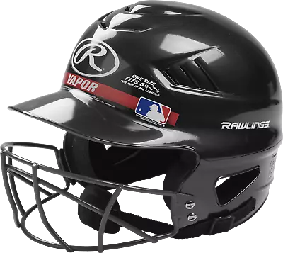 Rawlings 2022 Coolflo Molded Youth Batting Helmet With Face Guard Black • $32.20