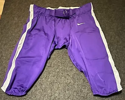 NWT Men's Nike Football Pants Purple Stretch Build In Belt NWT B23 • $17.99