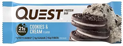 Quest Nutrition Protein Bar Cookies & Cream • $58.85