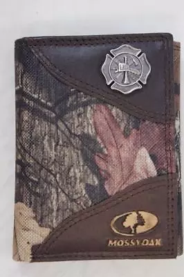 ZEP PRO MALTESE CROSS Fireman Mossy Oak Camo Trifold Wallet Tin Gift Box • $44