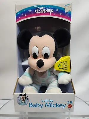 1993 Disney Lullaby Baby Mickey Mouse Arco Toys Mattel 12  Plush 66984 NOS • $137.90